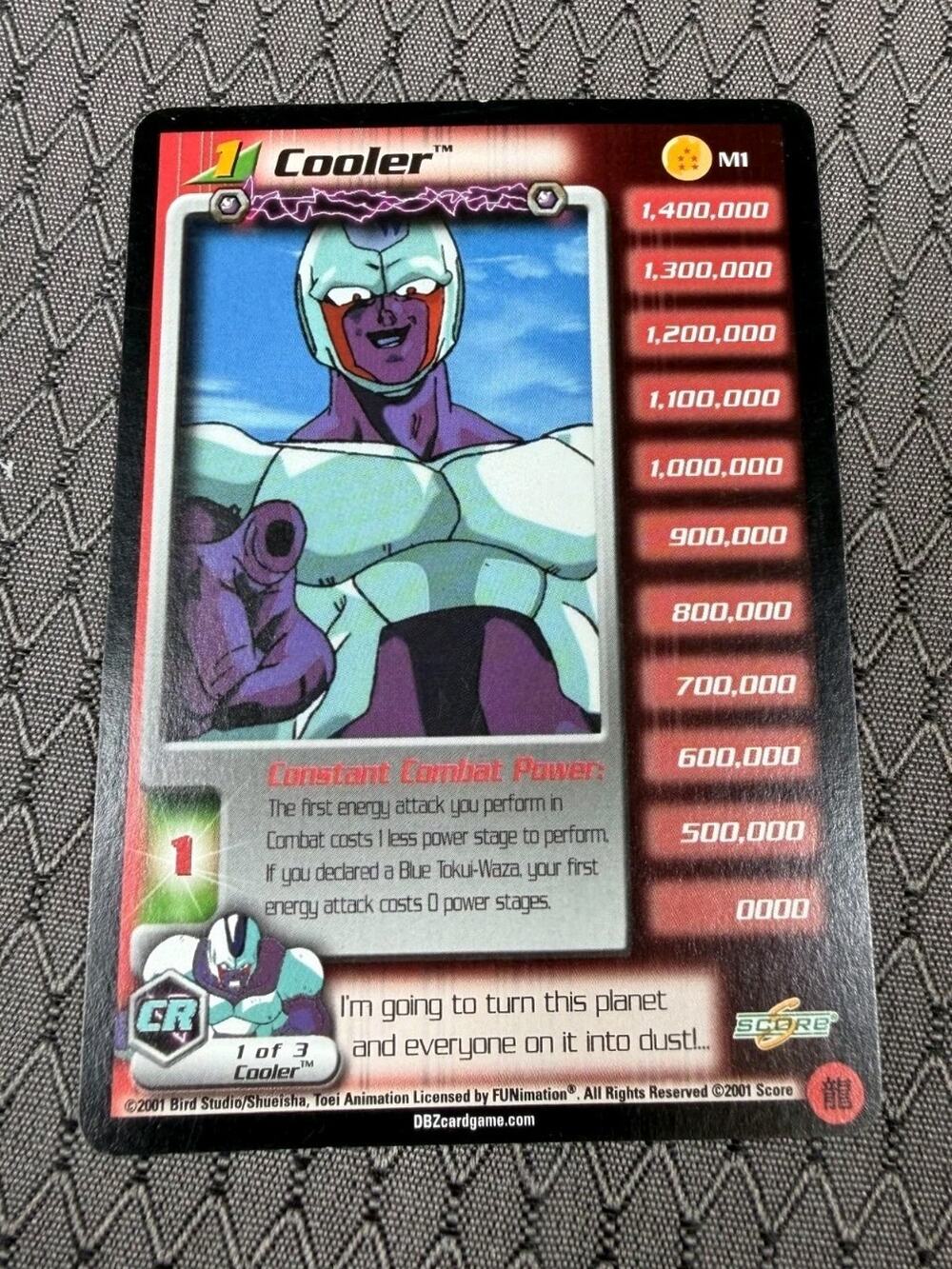 2001 Score DBZ Cooler- Cooler Movie Promo #M1 Limited HP
